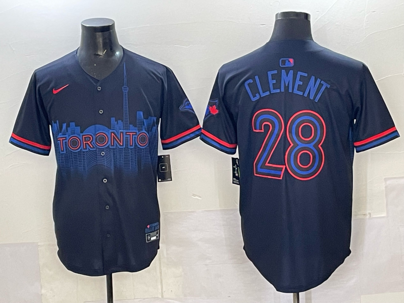 Men 2025 Toronto Blue Jays #28 Clement Blue Nike MLB Jersey 076